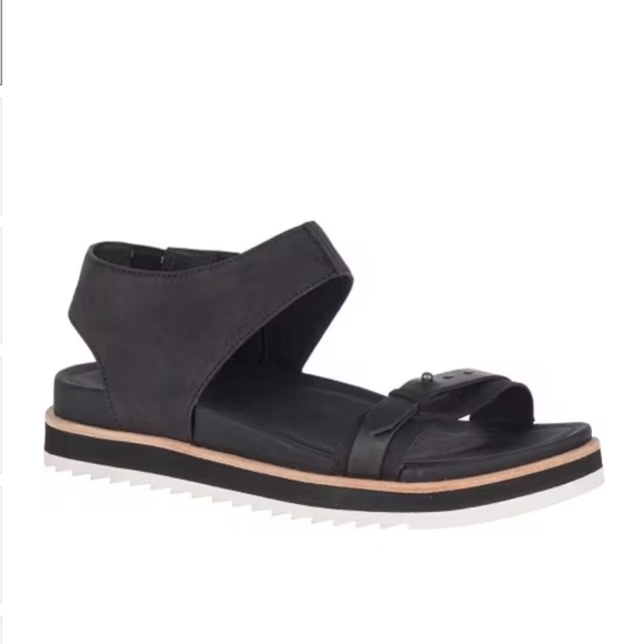 Merrell Women Juno Mid Zip Black Platform Sandals shoes sz 9 - Picture 1 of 12